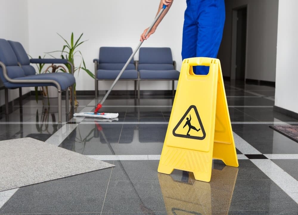 Floor care in a commercial retail space.